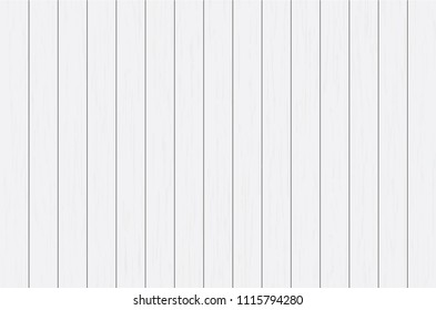 White wood plank texture for background. Vector illustration.