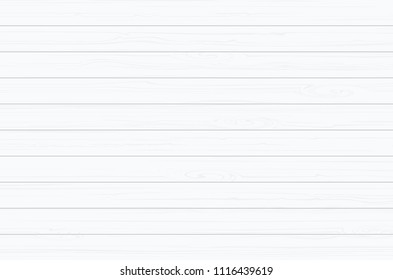 White wood plank texture for background. Vector illustration.