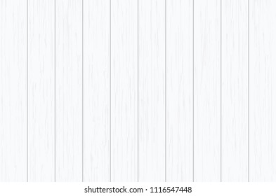 White wood plank texture for background. Vector illustration.