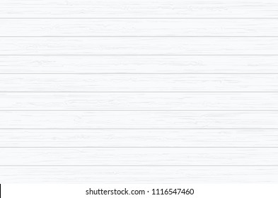 White wood plank texture for background. Vector illustration.