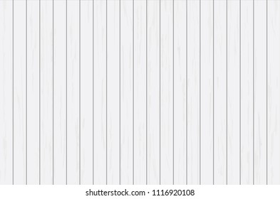 White wood plank texture for background. Vector illustration.