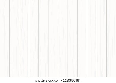 White wood plank texture for background. Vector illustration.