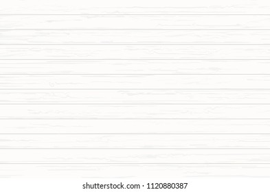 White wood plank texture for background. Vector illustration.