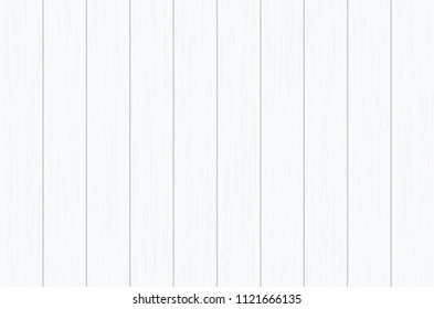 White wood plank texture for background. Vector illustration.