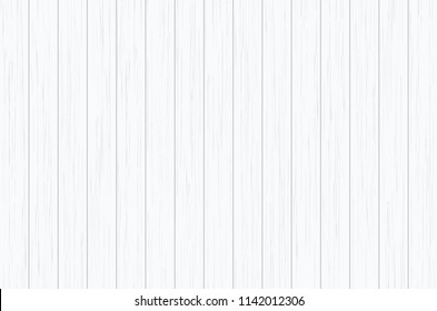 White wood plank texture for background. Vector illustration.