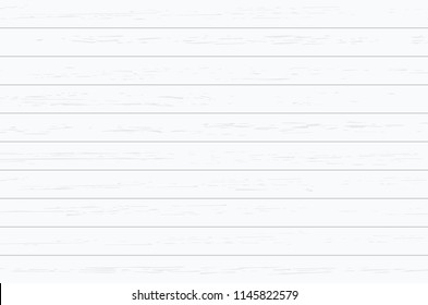 White wood plank texture for background. Vector illustration.