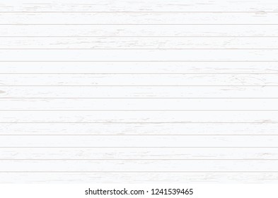 White wood plank texture for background. Vector illustration.
