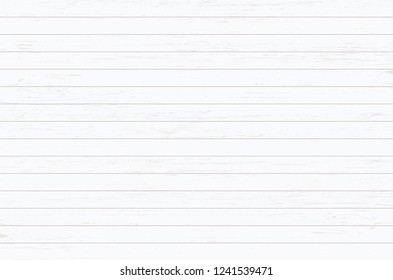 White wood plank texture for background. Vector illustration.