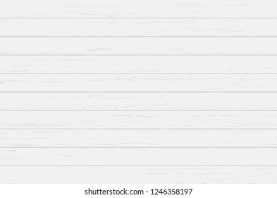 White wood plank texture for background. Vector illustration.