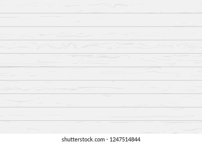 White wood plank texture for background. Vector illustration.