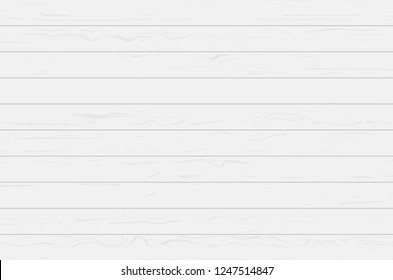 White wood plank texture for background. Vector illustration.