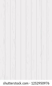 White wood plank texture for background. Vector illustration.