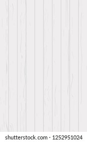 White wood plank texture for background. Vector illustration.