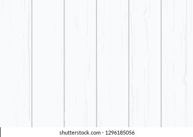 White wood plank texture for background. Vector illustration.