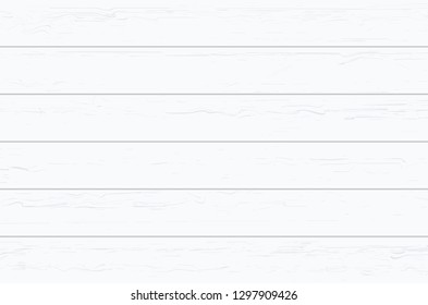 White wood plank texture for background. Vector illustration.