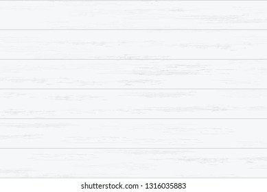 White wood plank texture for background. Vector illustration.
