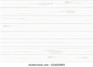 White wood plank texture for background. Vector illustration.