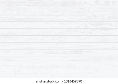 White wood plank texture for background. Vector illustration.