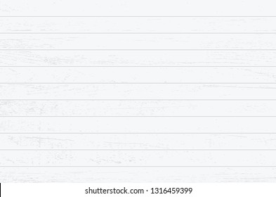 White wood plank texture for background. Vector illustration.
