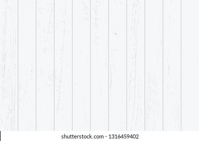 White wood plank texture for background. Vector illustration.