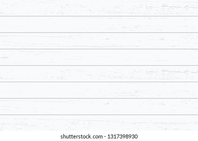 White wood plank texture for background. Vector illustration.