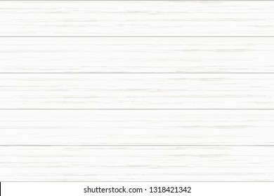 White wood plank texture for background. Vector illustration.