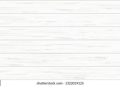 White wood plank texture for background. Vector illustration.