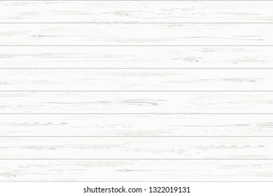 White wood plank texture for background. Vector illustration.