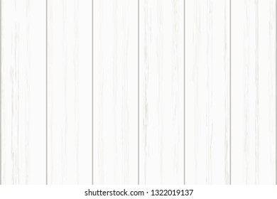 White wood plank texture for background. Vector illustration.