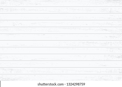 White wood plank texture for background. Vector illustration.