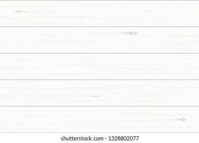 White wood plank texture for background. Vector illustration.
