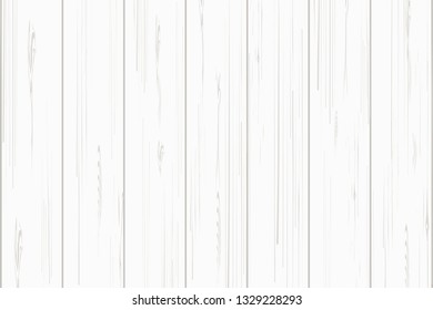White wood plank texture for background. Vector illustration.