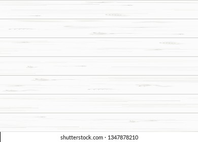 White wood plank texture for background. Vector illustration.