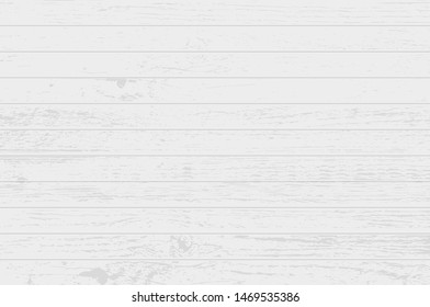 White wood plank texture for background. Vector illustration.