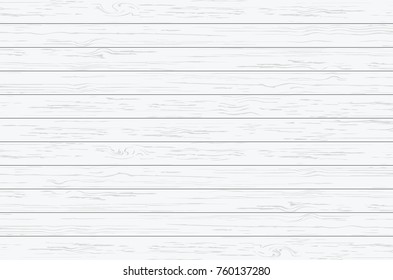 White wood plank texture for background. Vector illustration.