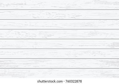 White wood plank texture for background. Vector illustration.