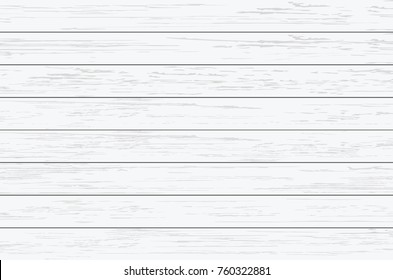 White wood plank texture for background. Vector illustration.