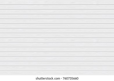 White wood plank texture for background. Vector illustration.