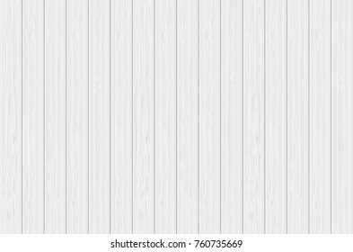 White wood plank texture for background. Vector illustration.