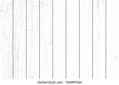 White wood plank texture for background. Vector illustration.