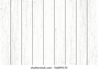 White wood plank texture for background. Vector illustration.