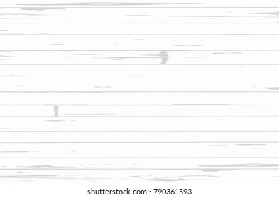 White wood plank texture for background. Vector illustration.