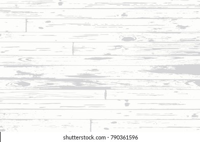 White wood plank texture for background. Vector illustration.