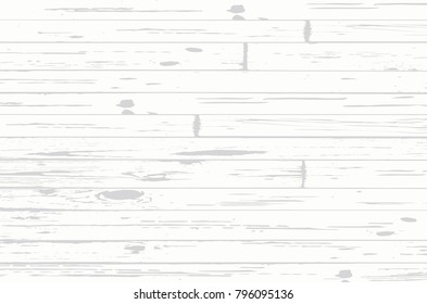 White wood plank texture for background. Vector illustration.