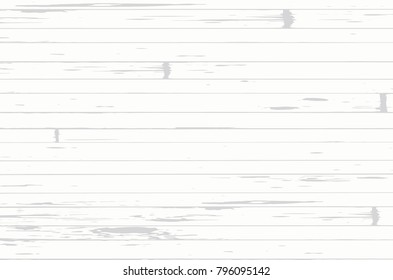 White wood plank texture for background. Vector illustration.