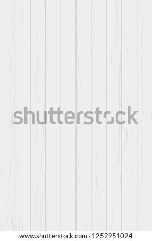 White wood plank texture for background. Vector illustration.