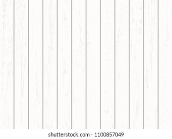 White wood plank texture vector background.