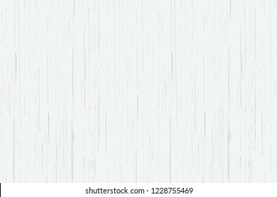 White wood plank texture vector background.