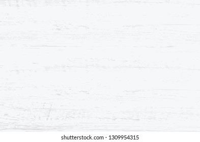 White wood plank texture vector background.