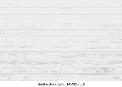 White Wood Plank Texture Vector Background